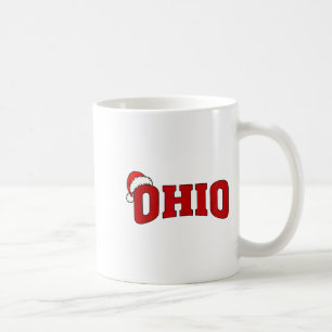 Ohio Christmas Santa Hat Retro Throwback Souvenir  Coffee Mug