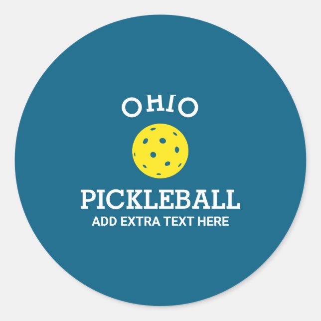 Ohio Ckleball Add Club Partner Name  Classic Round Sticker (Front)