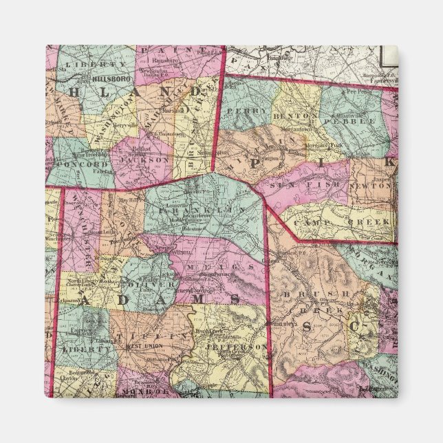 Ohio Counties 2 Magnet (Front)