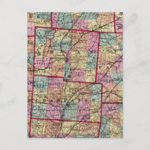 Ohio Counties 2 Postcard