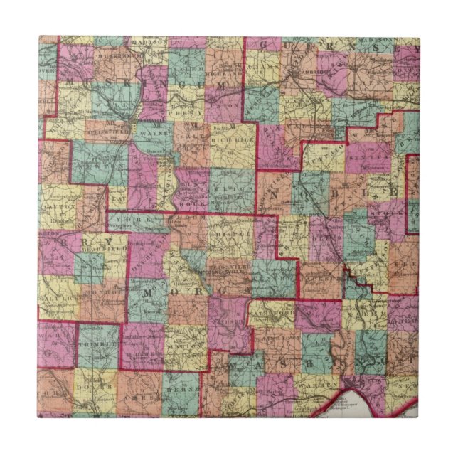 Ohio Counties Ceramic Tile (Front)
