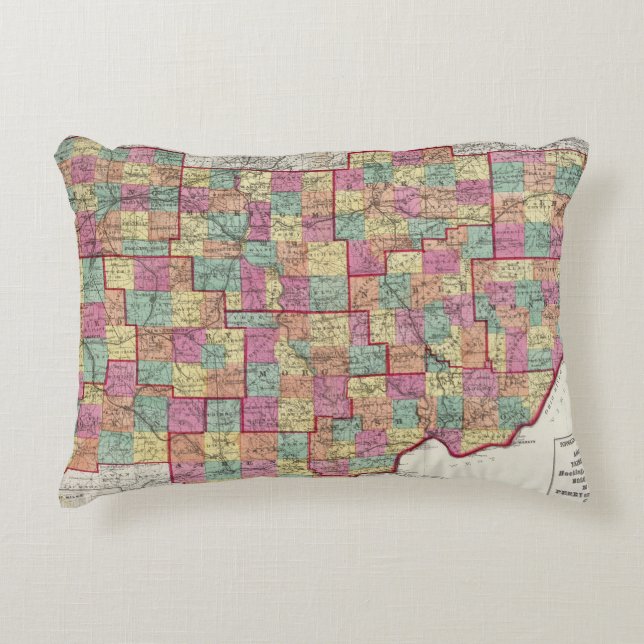 Ohio Counties Decorative Cushion (Front)