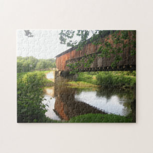 Ohio Covered Bridge and Stream Jigsaw Puzzle