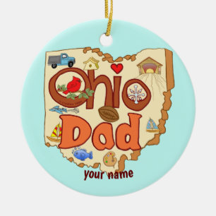 Ohio Dad  Ceramic Ornament