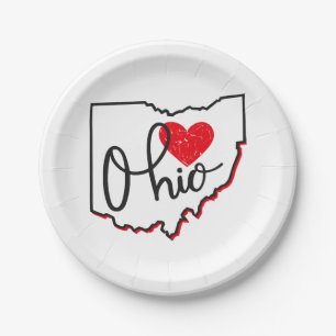 Ohio Day Paper Plate