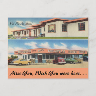 Ohio, Del Rancho Motel, Restaurant Postcard