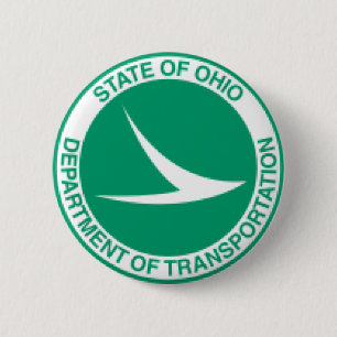 Ohio Department of Transportation Button. 6 Cm Round Badge