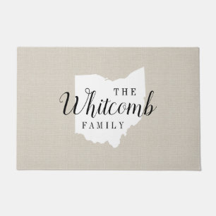 Ohio Family Monogram State Doormat