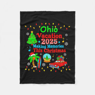 Ohio Family Vacation 2025 Making Memories Christma Fleece Blanket