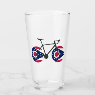 Ohio Flag Cycling Glass