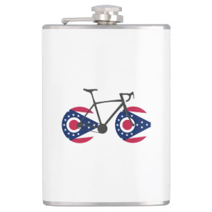 Ohio Flag Cycling Hip Flask