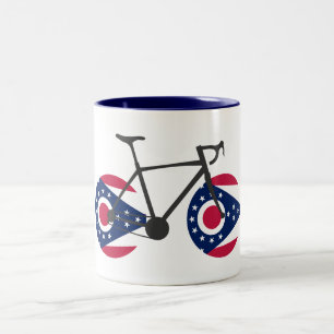 Ohio Flag Cycling Two-Tone Coffee Mug
