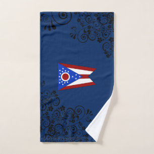 Ohio flag hand towel