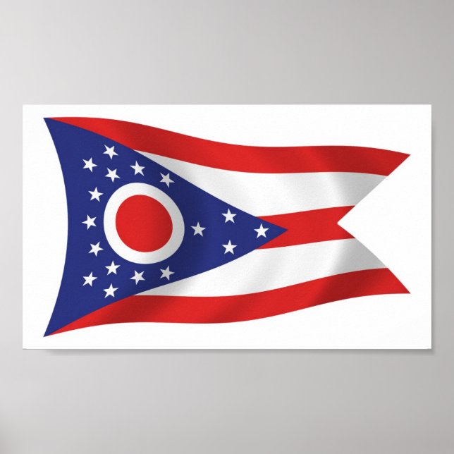 Ohio Flag Poster Print (Front)
