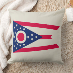 Ohio Flag: The Buckeye State Banner Cushion
