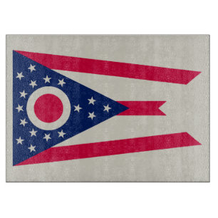 Ohio Flag: The Buckeye State Banner Cutting Board