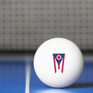 Ohio Flag: The Buckeye State Banner Ping Pong Ball