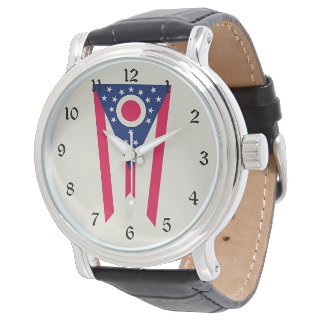 Ohio Flag: The Buckeye State Banner Watch (Angled)