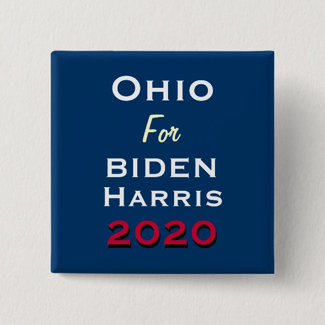 OHIO For BIDEN HARRIS 2020 Campaign Button (Front)