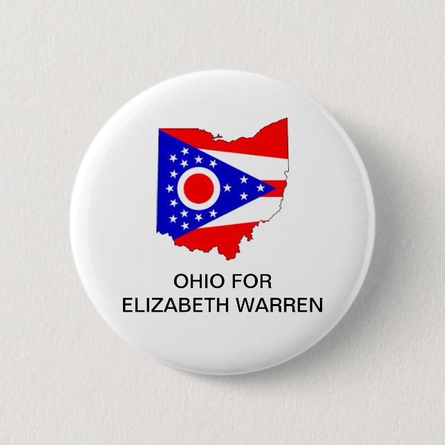 OHIO for ELIZABETH WARREN 2020 Button (Front)