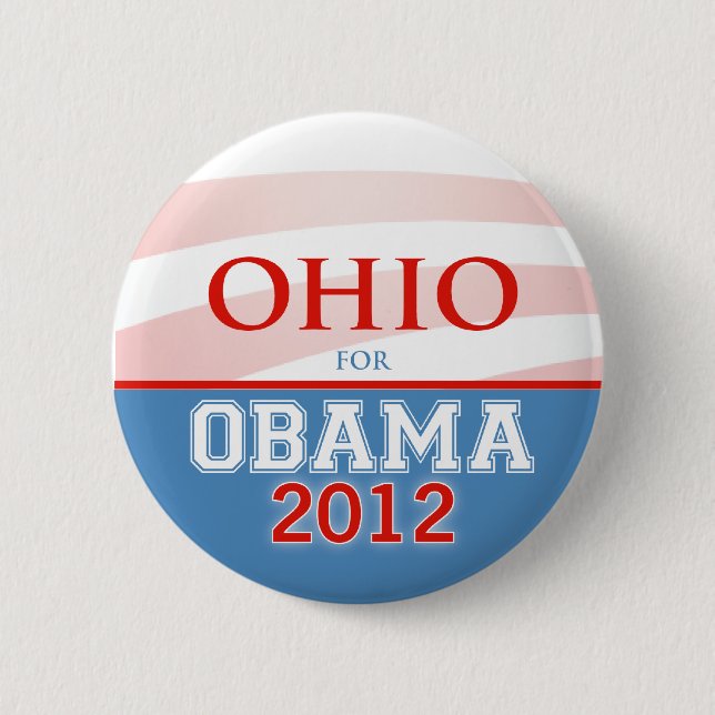 OHIO for Obama 2012 6 Cm Round Badge (Front)