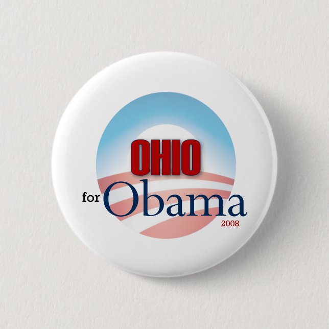 OHIO for Obama 6 Cm Round Badge (Front)
