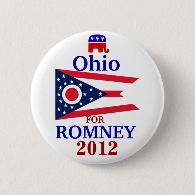 Ohio for Romney 2012 6 Cm Round Badge (Front)