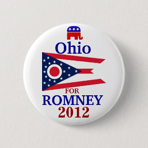 Ohio for Romney 2012 6 Cm Round Badge