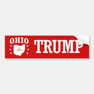 OHIO FOR TRUMP BUMPER STICKER