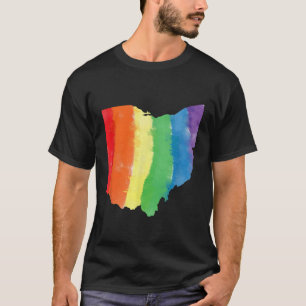 Ohio Gay Pride Heart Watercolor  T-Shirt