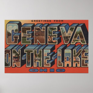 Ohio - Geneva-on-the-Lake - Large Letter Scenes Poster