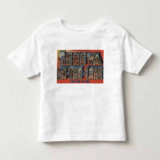 Ohio - Geneva-on-the-Lake - Large Letter Scenes Toddler T-Shirt (Front)