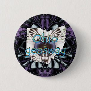 Ohio Geoswag Swags Geocaching Gifts Treasure 6 Cm Round Badge