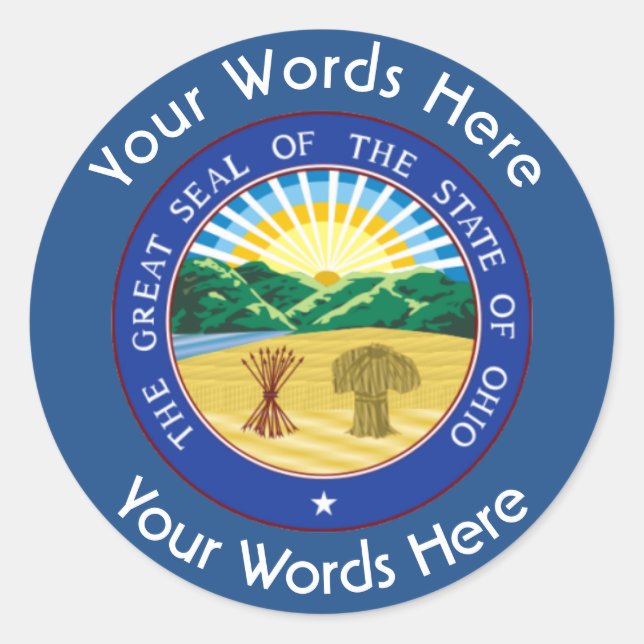 Ohio Great Seal Custom Sticker (Front)