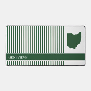 Ohio Green Stripe Desk Mat