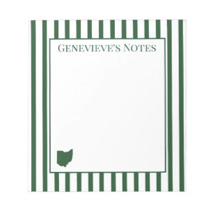 Ohio Green Stripe Notepad