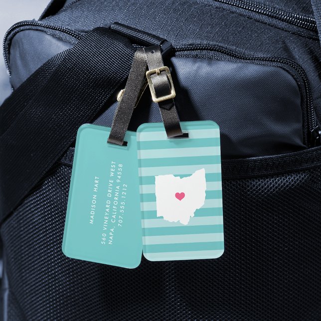 Ohio Heart | Home State Luggage Tag (Creator Uploaded)