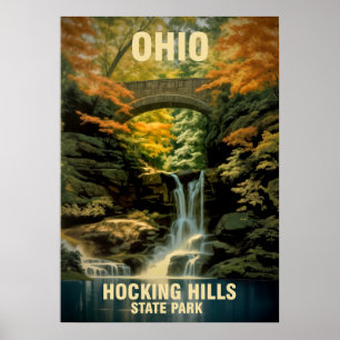 Ohio Hocking Hills State Park V02 Poster