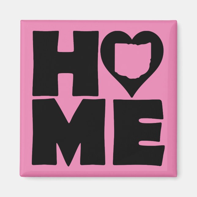 Ohio Home Heart State Fridge Magnet (Front)