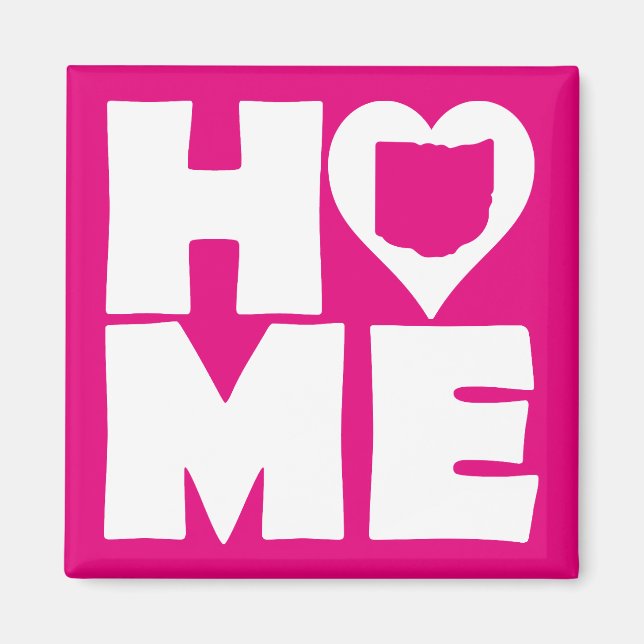 Ohio Home Heart State Fridge Magnet (Front)