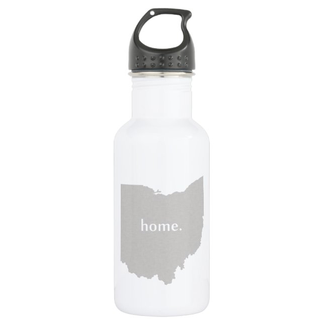 Ohio home silhouette state map 532 ml water bottle (Front)