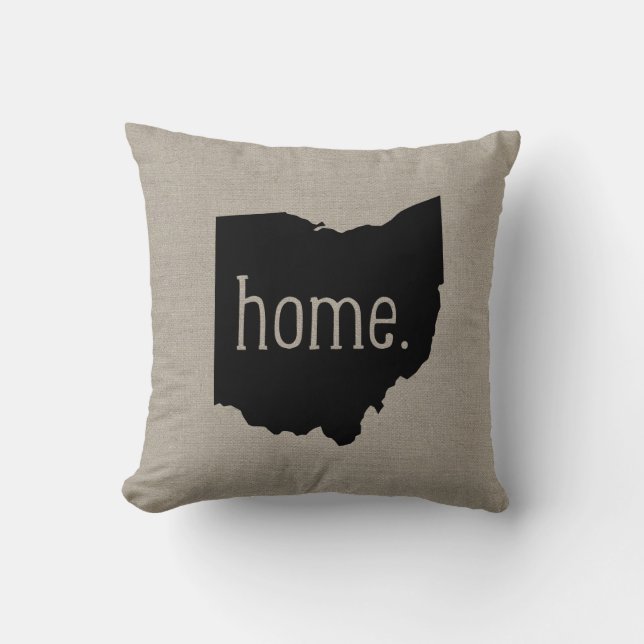Ohio Home State Throw Pillow (Front)