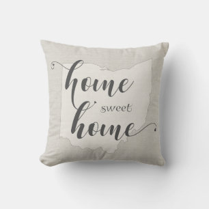 Ohio - Home Sweet Home burlap-look Cushion