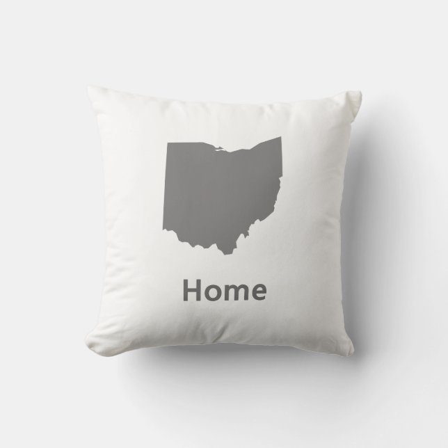 Ohio Home Throw Pillow (Front)
