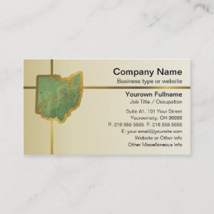 Ohio Map Business Card
