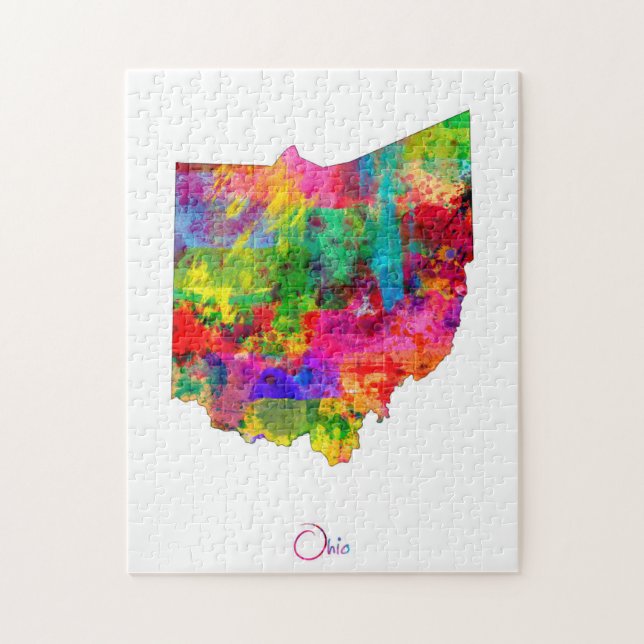 Ohio Map Jigsaw Puzzle (Vertical)