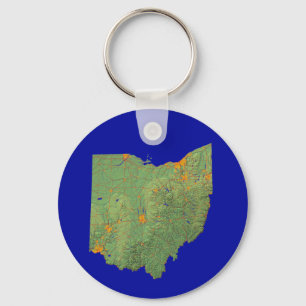 Ohio Map Keychain
