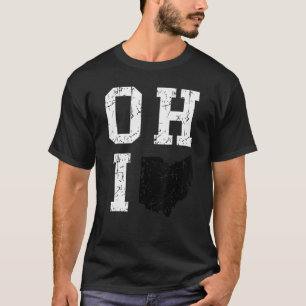 Ohio Map OH Home Shape State Vintage Grunge T-Shirt
