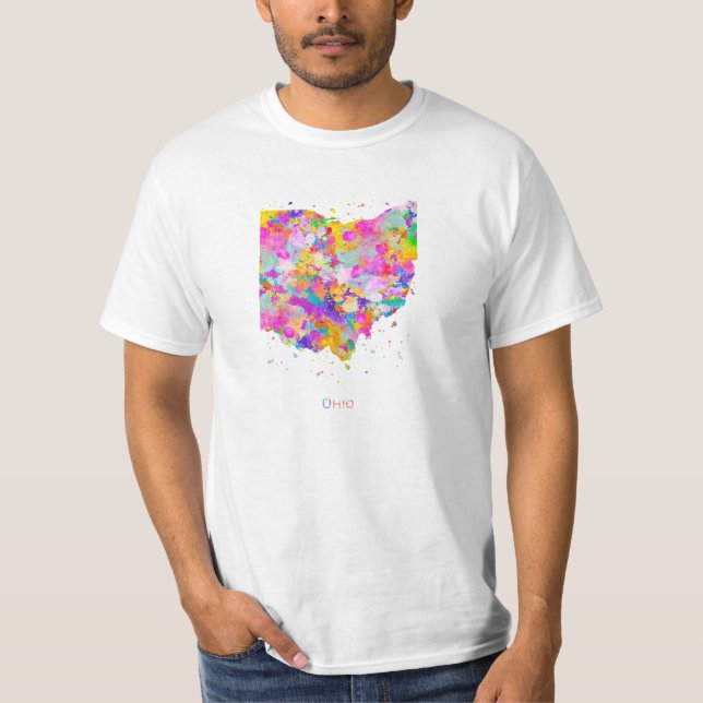 Ohio Map T Shirt (Front)