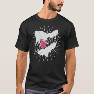 Ohio Map Teacher Vintage OH Teaching Home State T-Shirt
